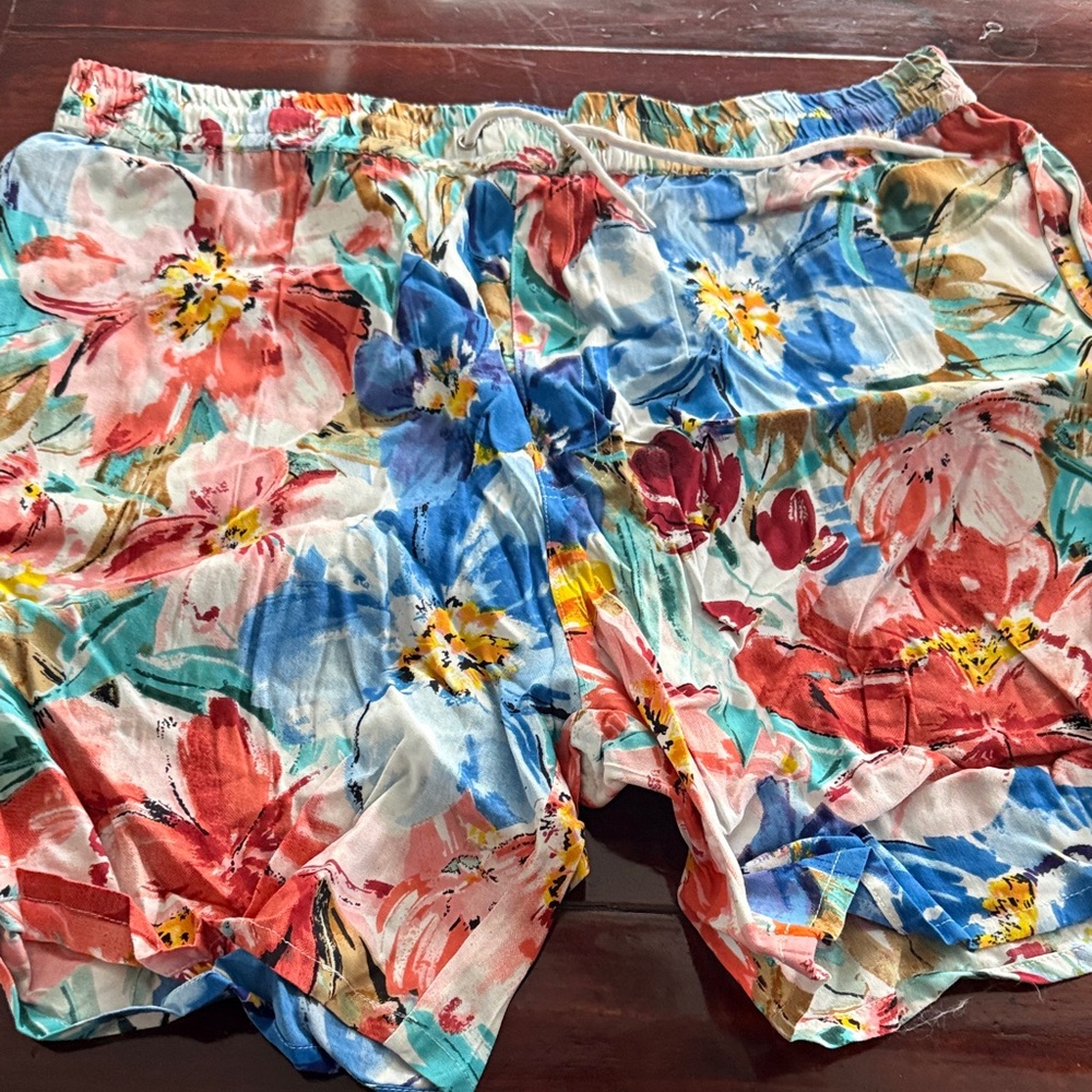 RAGA Floral Shorts Men’s XL Tropical Print Summer Vacation Resort Swim Style